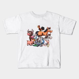 Farm Animals Kids T-Shirt